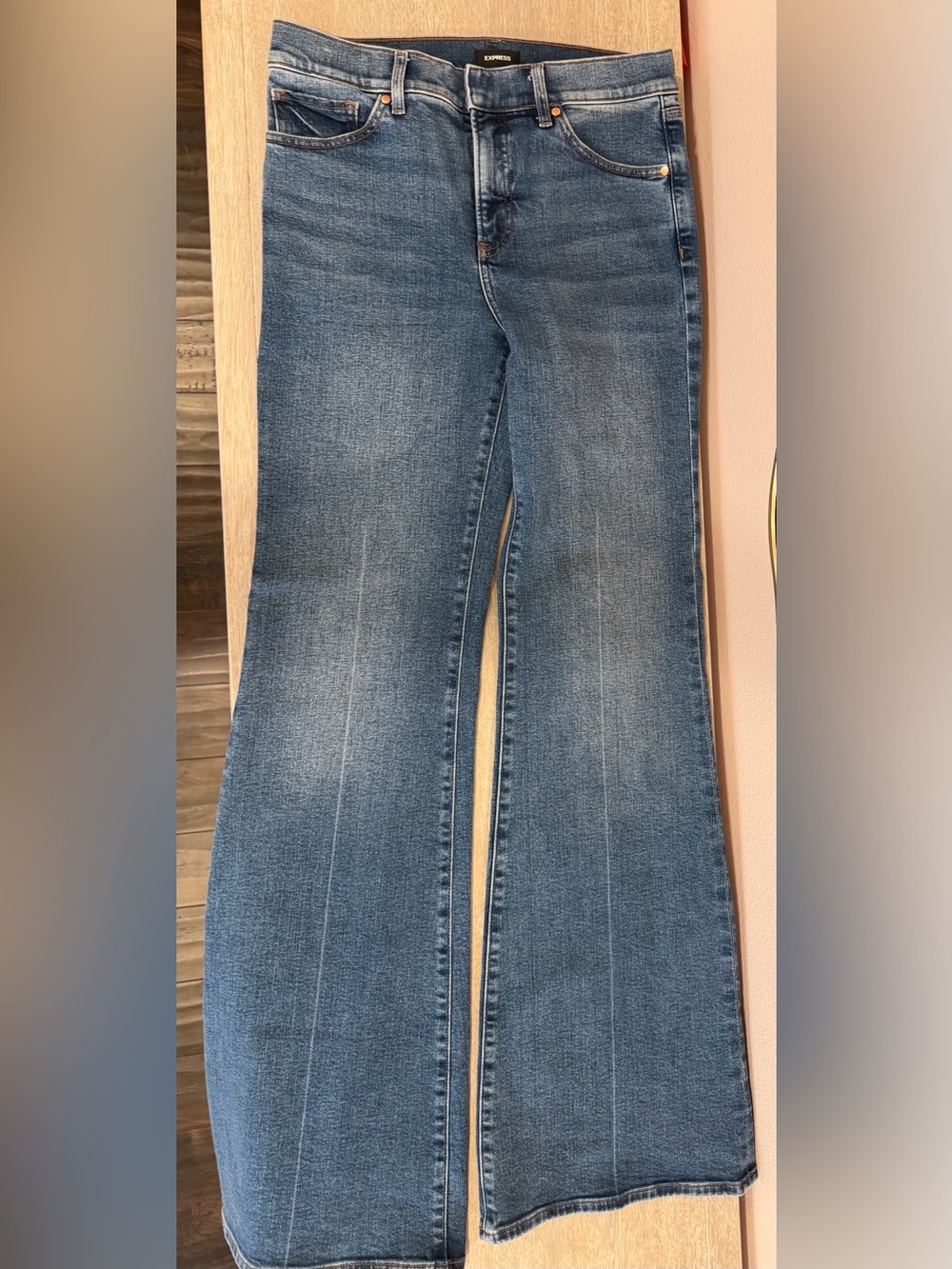 Express 70s Flare Mid Rise Jeans